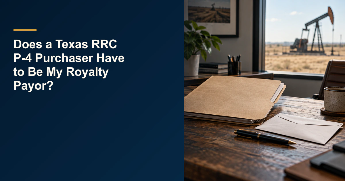 Does a Texas RRC P-4 Purchaser Have to Be My Royalty Payor?