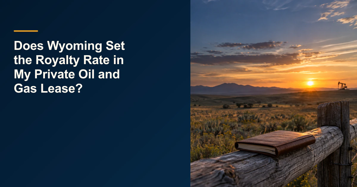 Does Wyoming Set the Royalty Rate in My Private Oil and Gas Lease?