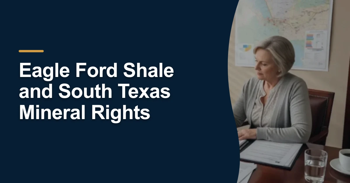 MRX article cover with the title “Eagle Ford Shale and South Texas Mineral Rights”.