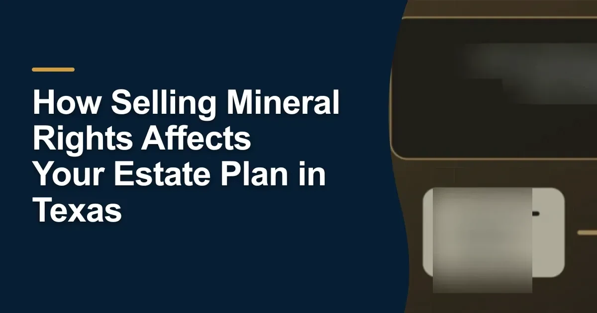 MRX article cover with the title “How Selling Mineral Rights Affects Your Estate Plan in Texas”.