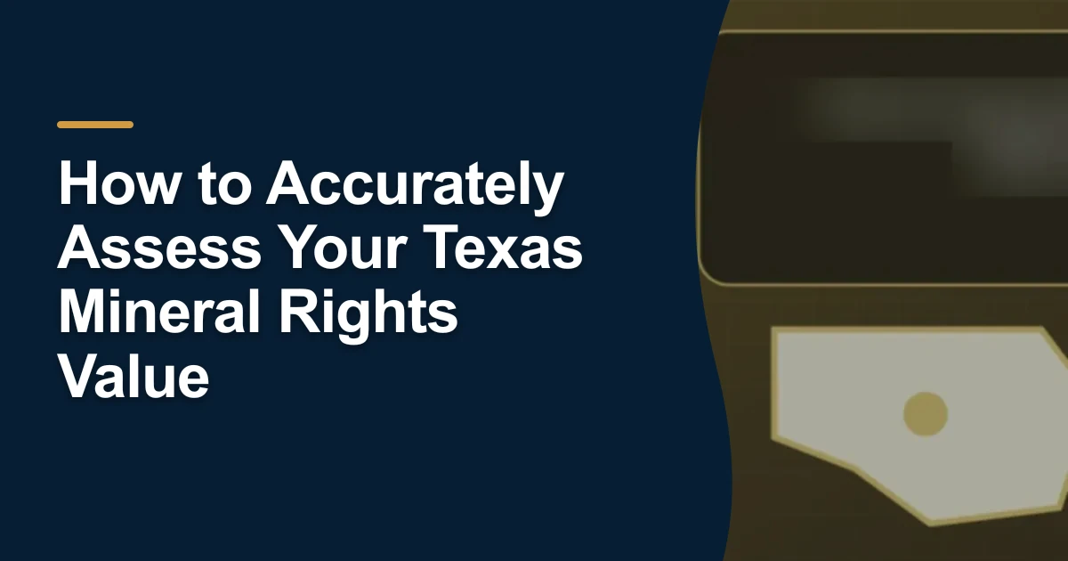 MRX article cover with the title “How to Accurately Assess Your Texas Mineral Rights Value”.