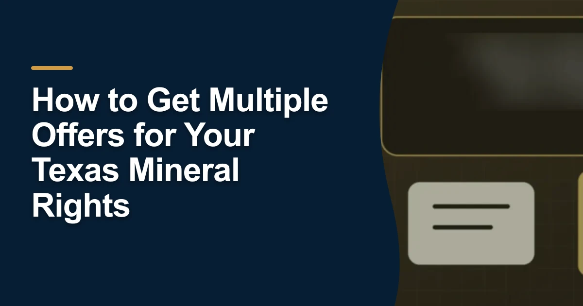 MRX article cover with the title “How to Get Multiple Offers for Your Texas Mineral Rights”.
