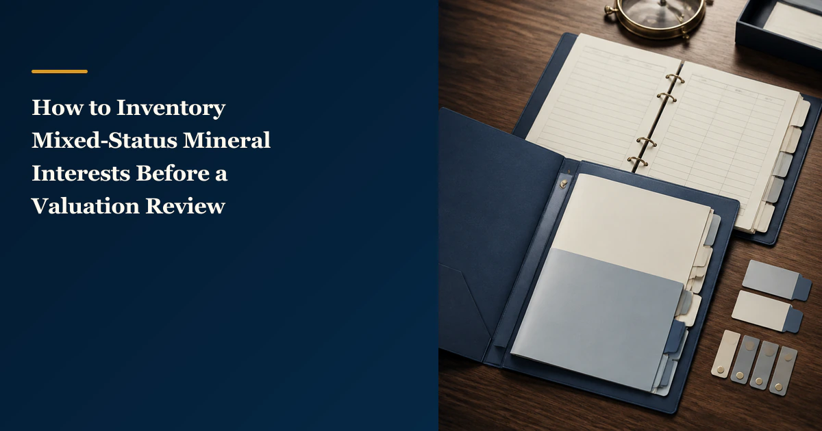 How to Inventory Mixed-Status Mineral Interests Before a Valuation Review