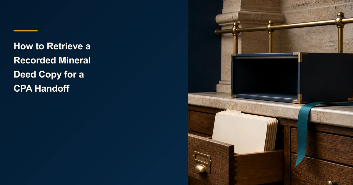 How to Retrieve a Recorded Mineral Deed Copy for a CPA Handoff