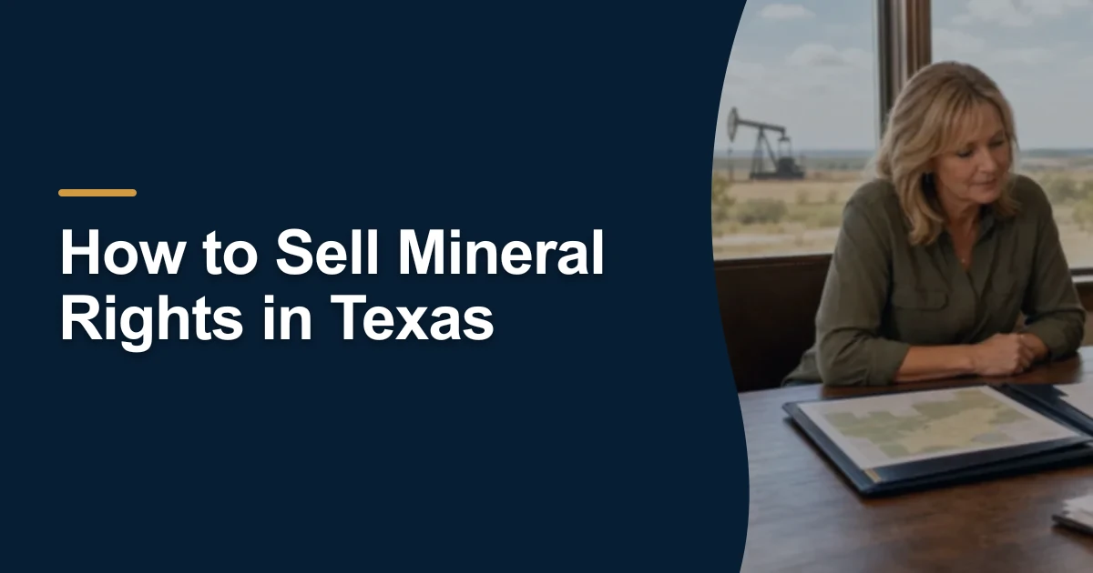 MRX article cover with the title “How to Sell Mineral Rights in Texas”.