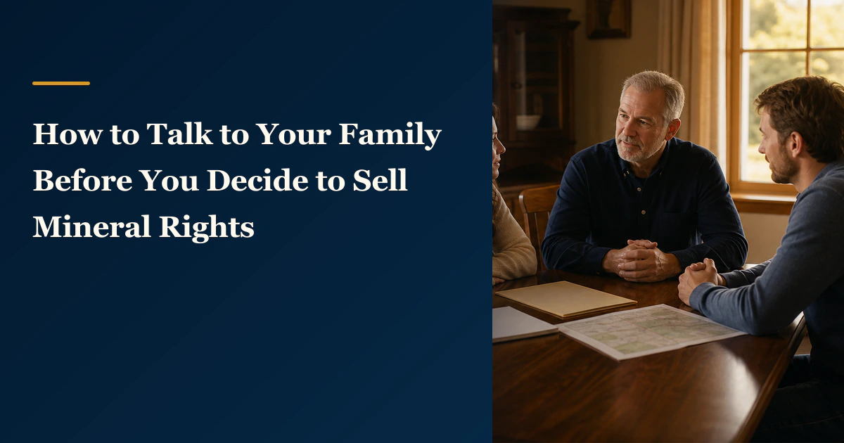 How to Talk to Your Family Before You Decide to Sell Mineral Rights
