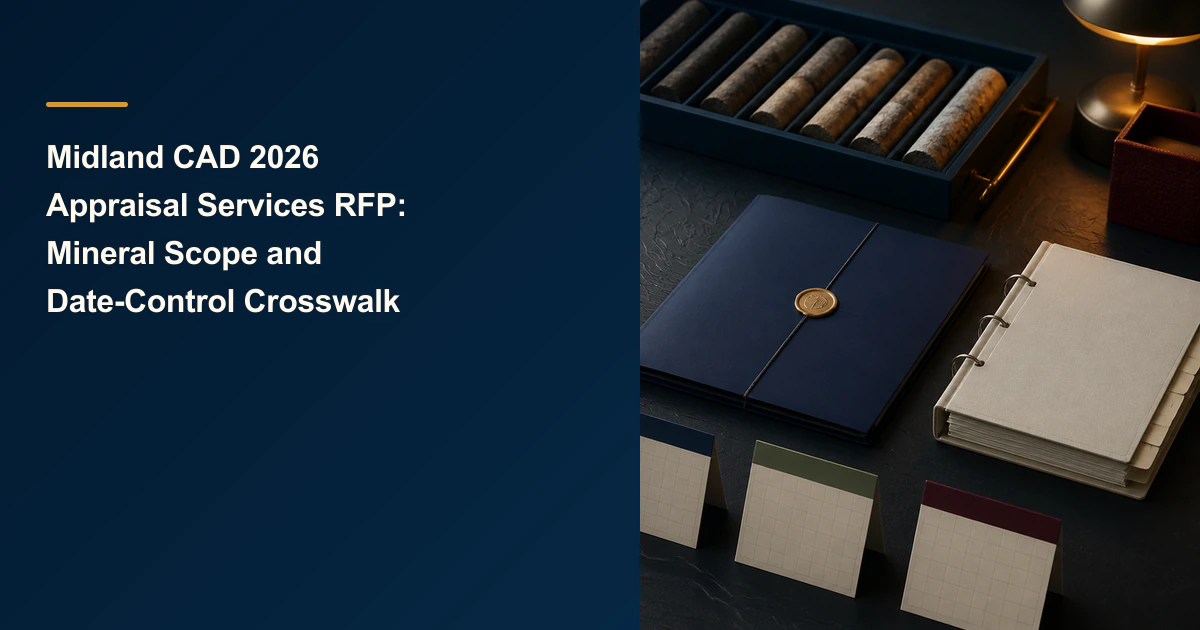 Midland CAD 2026 Appraisal Services RFP: Mineral Scope and Date-Control Crosswalk