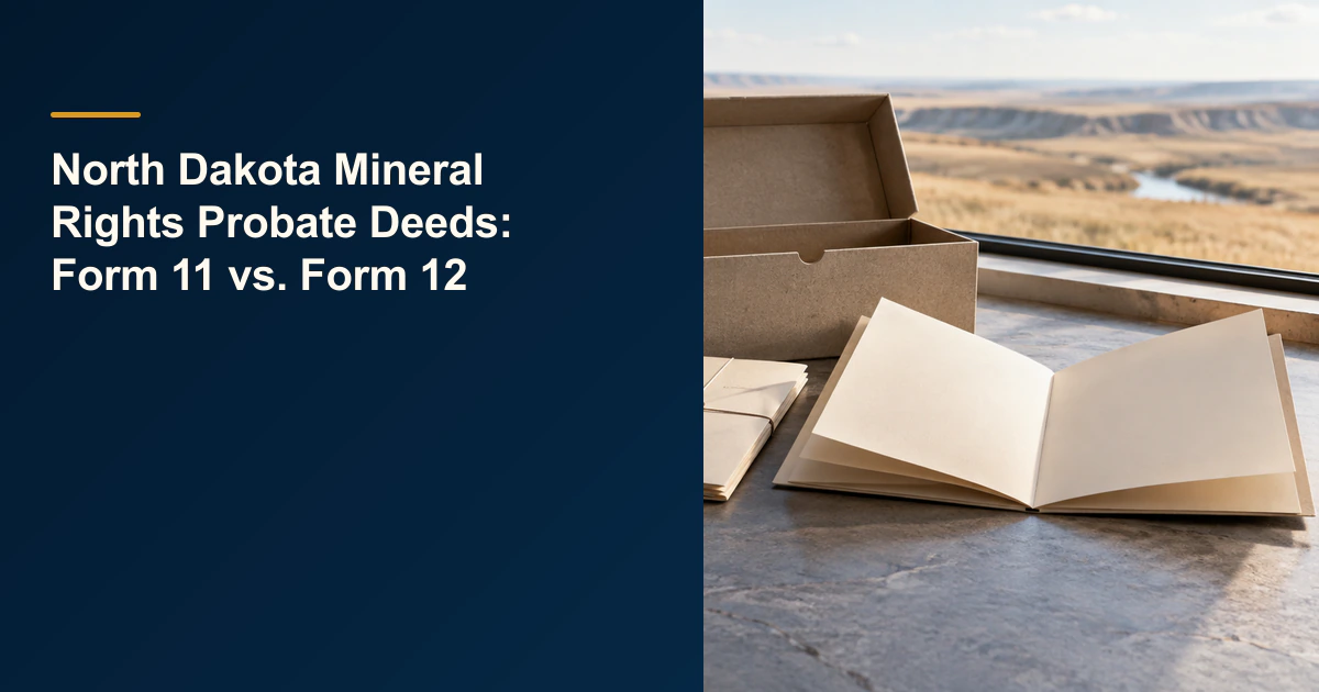 North Dakota Mineral Rights Probate Deeds: Form 11 vs. Form 12