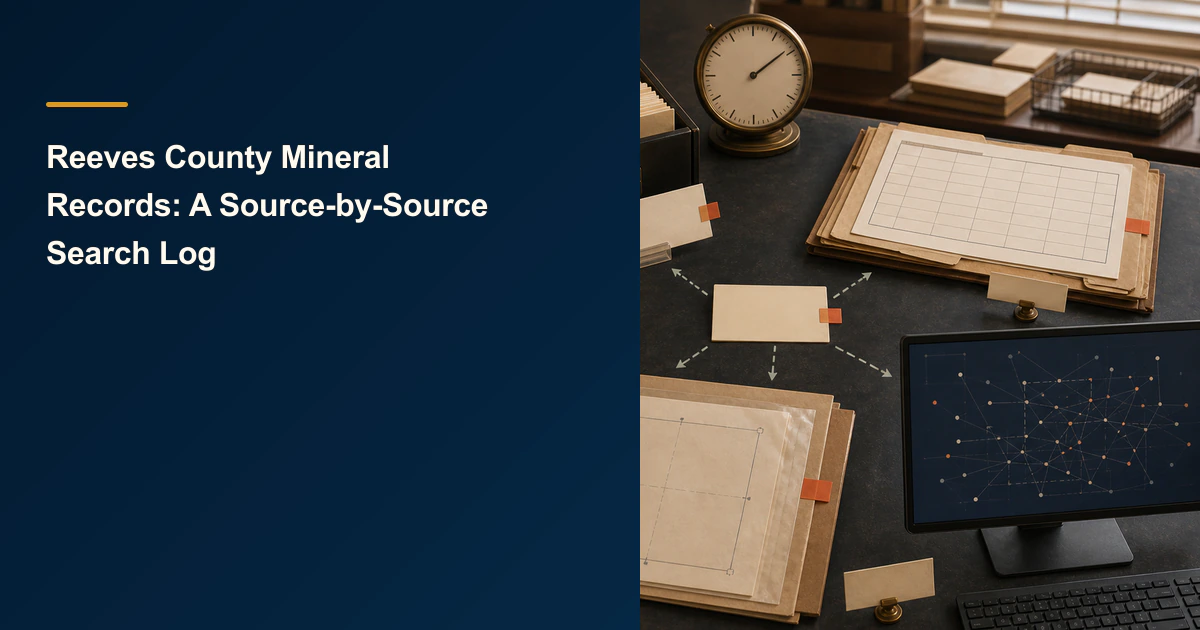 Reeves County Mineral Records: A Source-by-Source Search Log