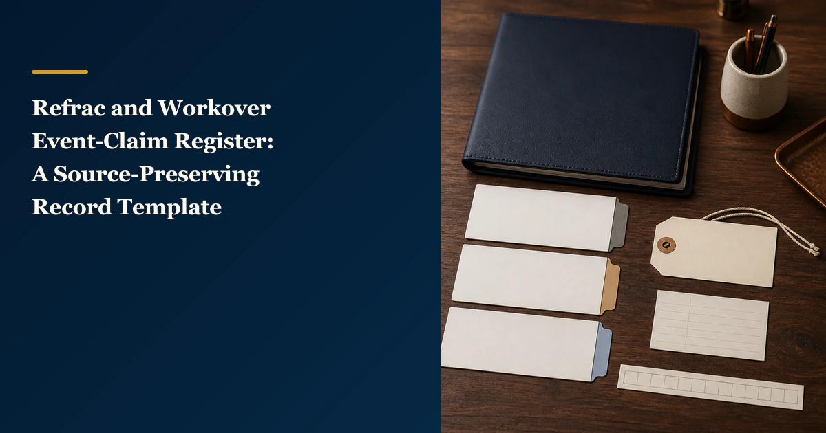 Refrac and Workover Event-Claim Register: A Source-Preserving Record Template