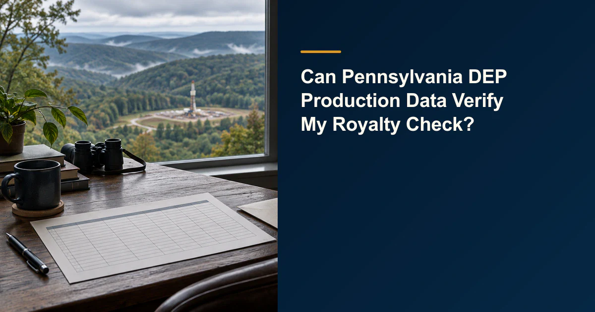 Can Pennsylvania DEP Production Data Verify My Royalty Check?