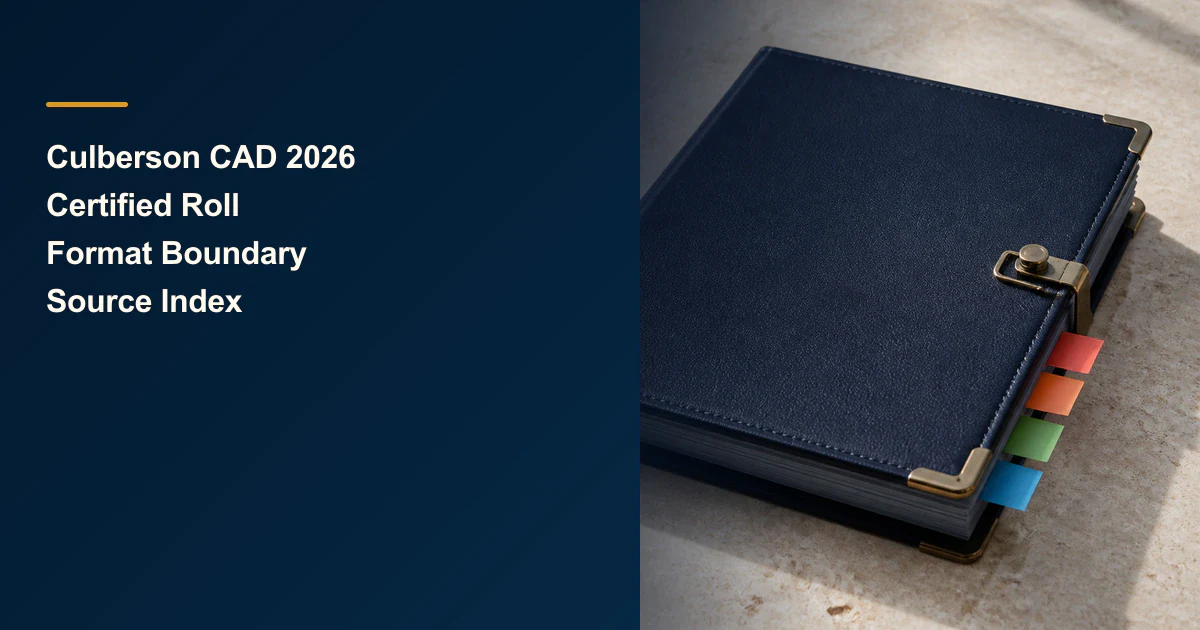 Culberson CAD 2026 Certified Roll Format Boundary Source Index