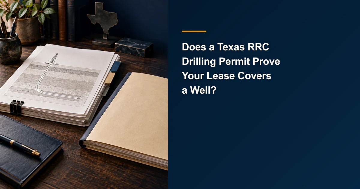 Does a Texas RRC Drilling Permit Prove Your Lease Covers a Well?