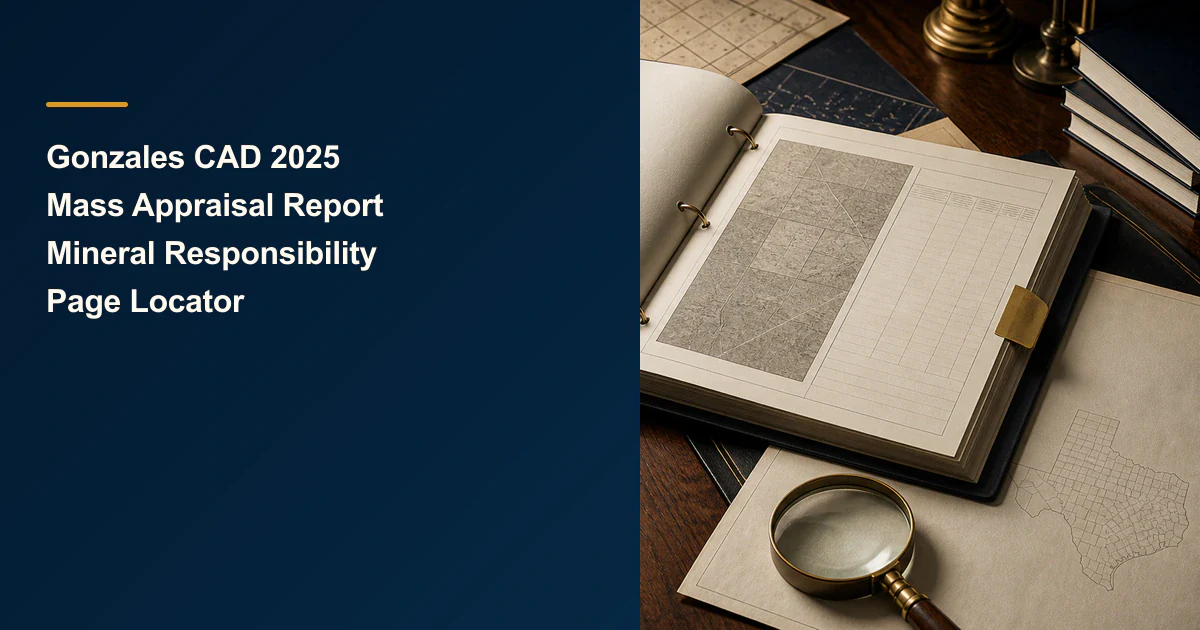 Gonzales report cover with an open map binder and magnifier