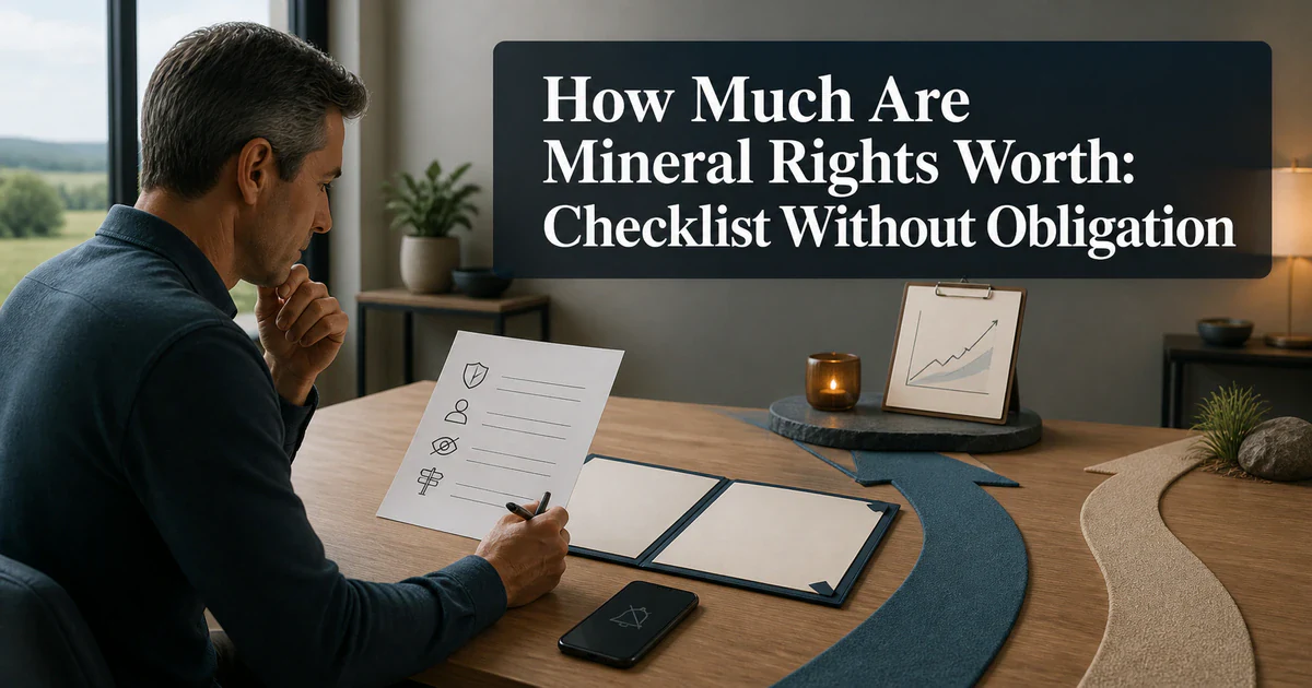 How Much Are Mineral Rights Worth: Checklist Without Obligation