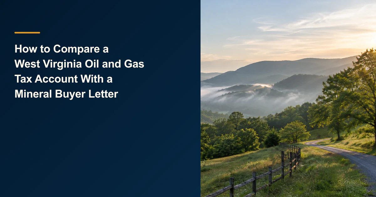How to Compare a West Virginia Oil and Gas Tax Account With a Mineral Buyer Letter