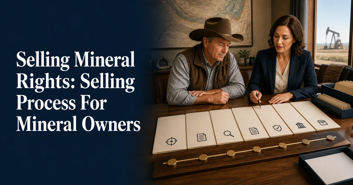 Selling Mineral Rights: Selling Process For Mineral Owners