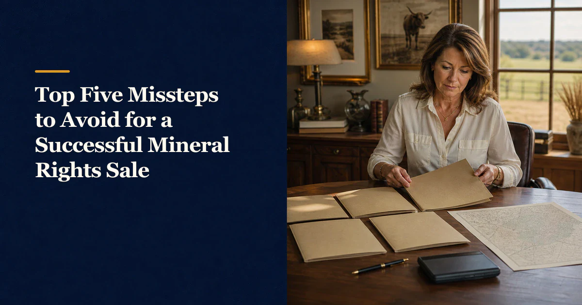 Top Five Missteps to Avoid for a Successful Mineral Rights Sale