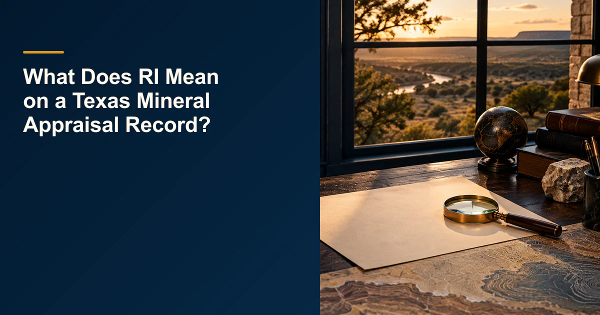 What Does RI Mean on a Texas Mineral Appraisal Record?