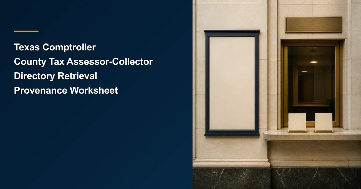 Tax directory cover with a service window and notice board
