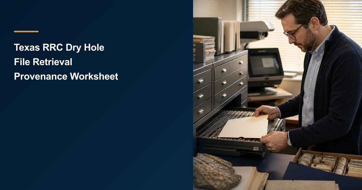 Texas RRC Dry Hole File Retrieval Provenance Worksheet