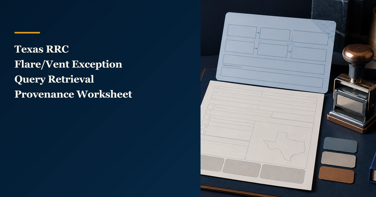 A Flare/Vent Exception source-provenance worksheet appears beside the exact article title.