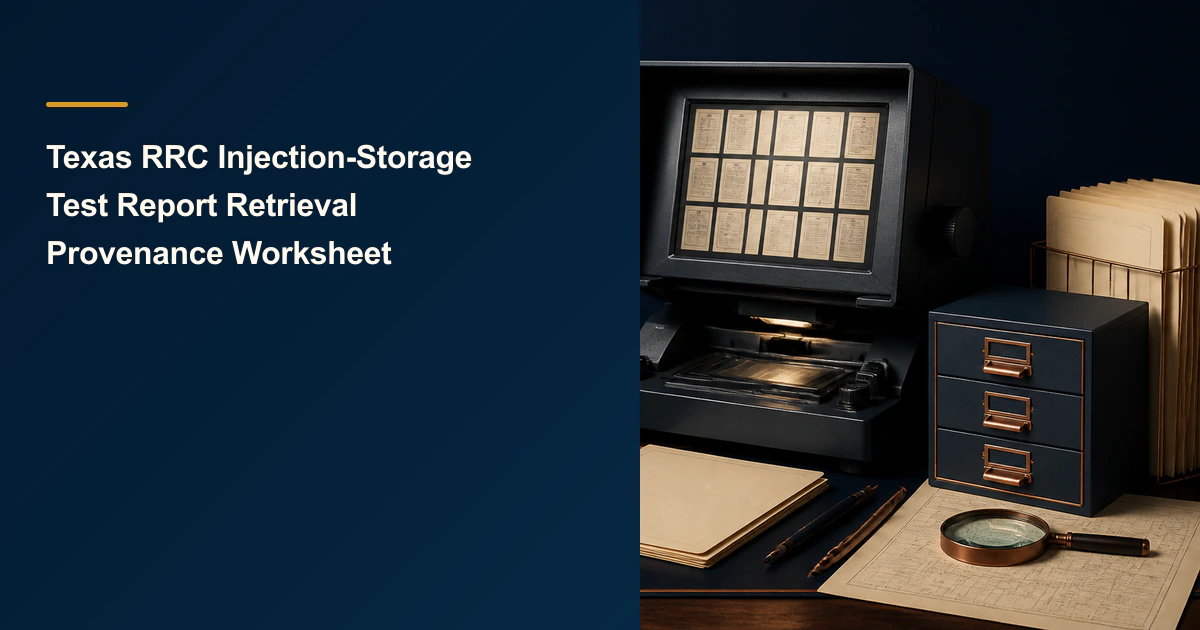 Texas RRC Injection-Storage Test Report Retrieval Provenance Worksheet