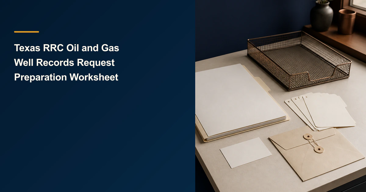 Texas RRC Oil and Gas Well Records Request Preparation Worksheet