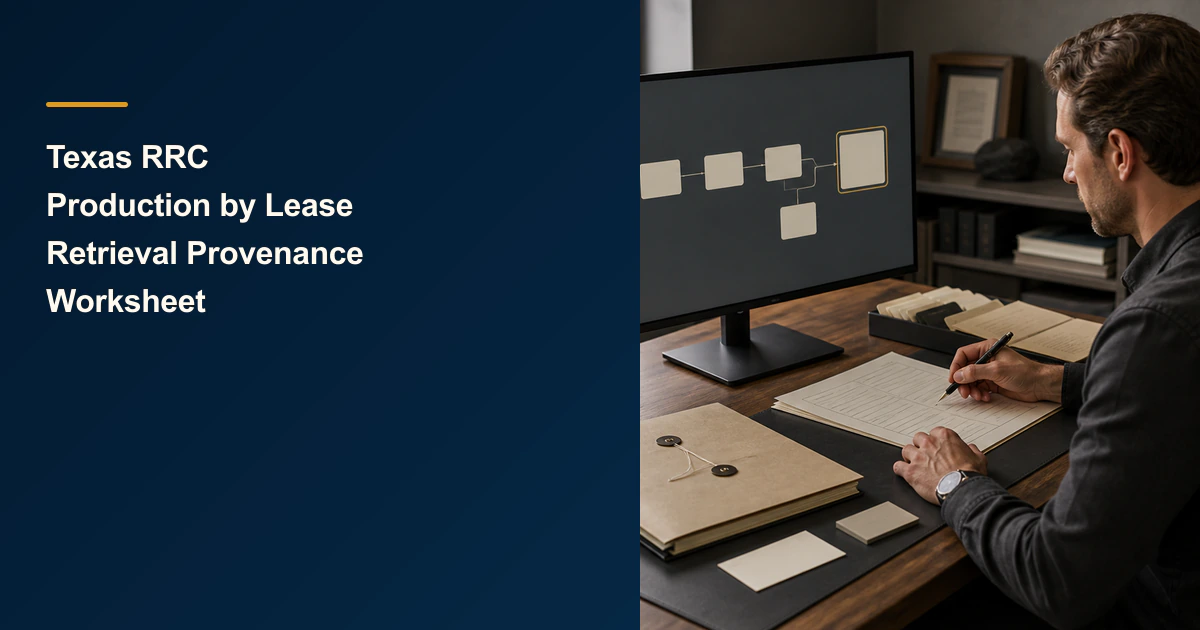 Texas RRC Production by Lease Retrieval Provenance Worksheet