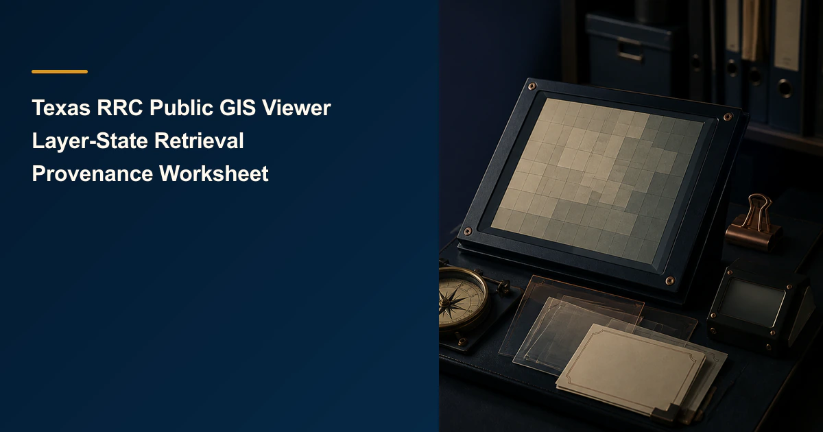 Texas RRC Public GIS Viewer Layer-State Retrieval Provenance Worksheet