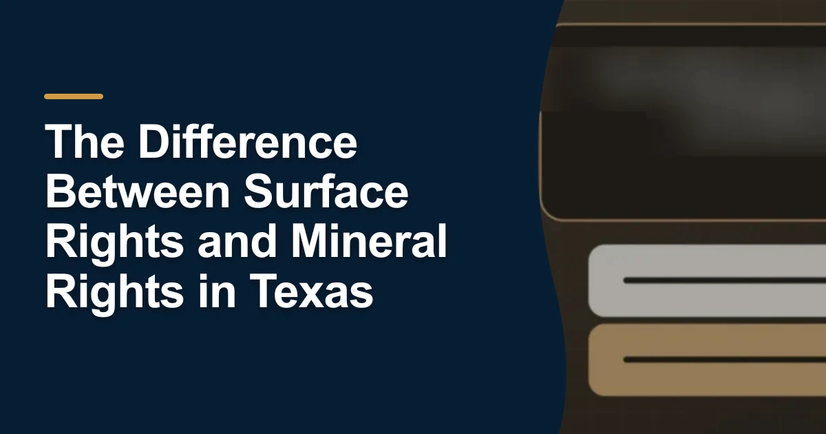 MRX article cover with the title “The Difference Between Surface Rights and Mineral Rights in Texas”.