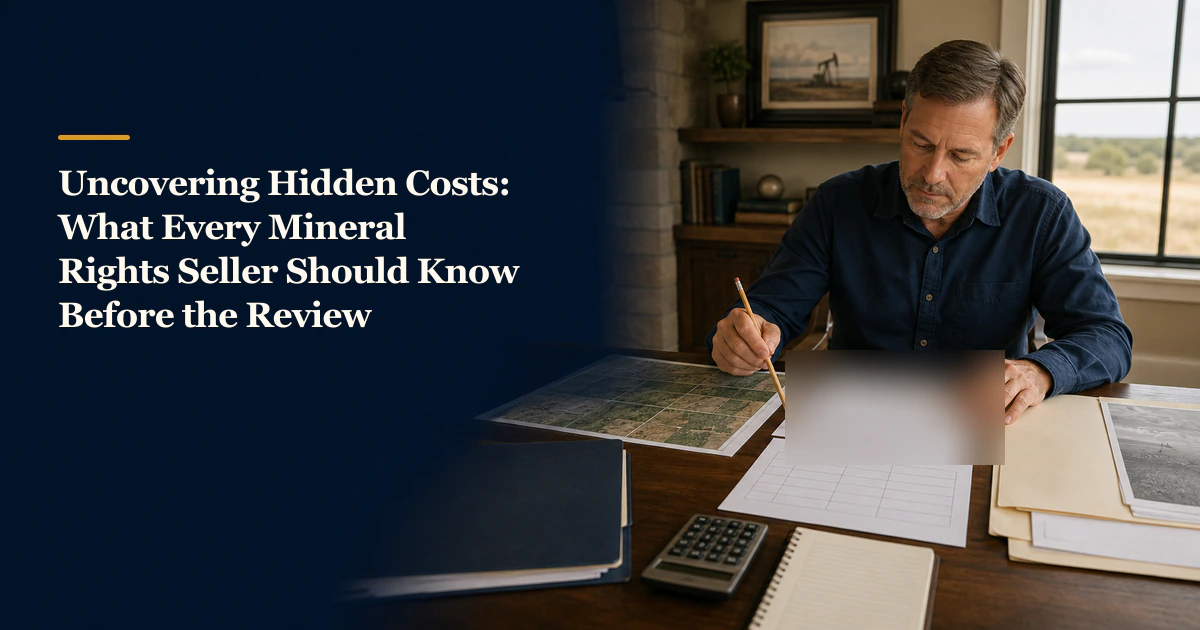 A mineral owner maps possible costs for “Uncovering Hidden Costs” before a mineral rights review.