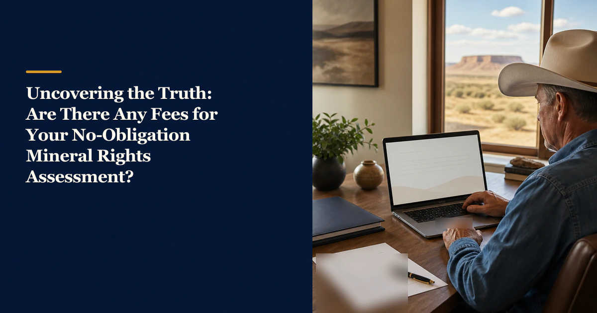 Owner and form; title: “Uncovering the Truth: Are There Any Fees for Your No-Obligation Mineral Rights Assessment?”.