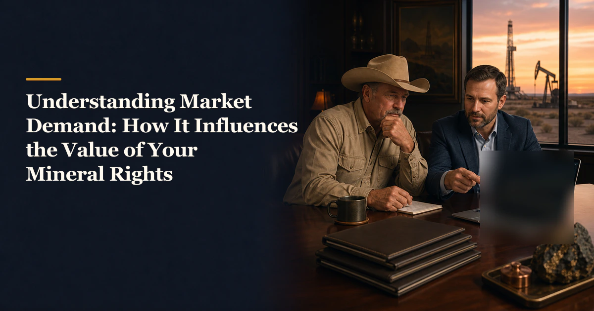 Title reads “Understanding Market Demand: How It Influences the Value of Your Mineral Rights”.