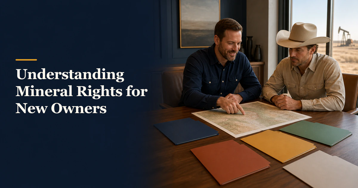 Title reads “Understanding Mineral Rights for New Owners”.