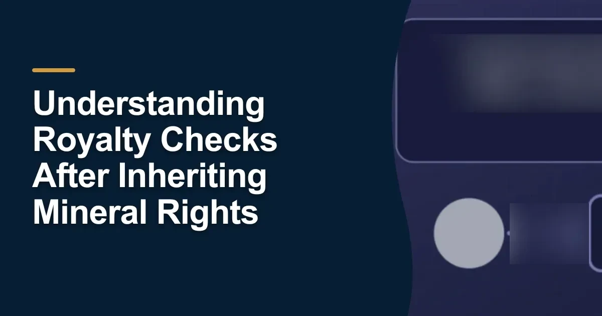 MRX article cover with the title “Understanding Royalty Checks After Inheriting Mineral Rights”.