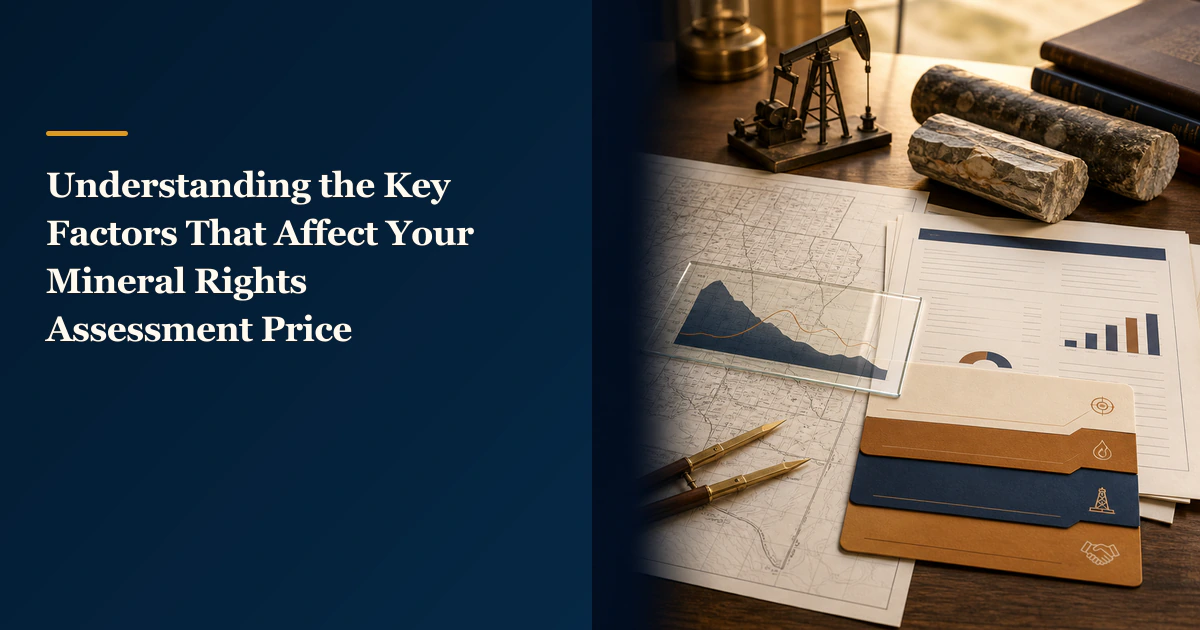 Title reads “Understanding the Key Factors That Affect Your Mineral Rights Assessment Price”.