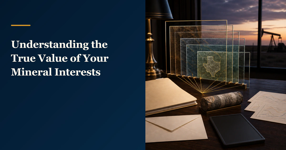 Title reads “Understanding the True Value of Your Mineral Interests”.