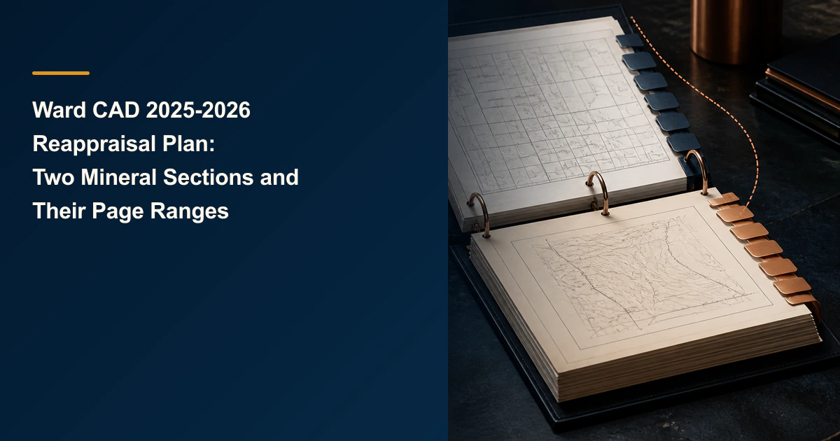 Ward reappraisal cover with an open tabbed map binder