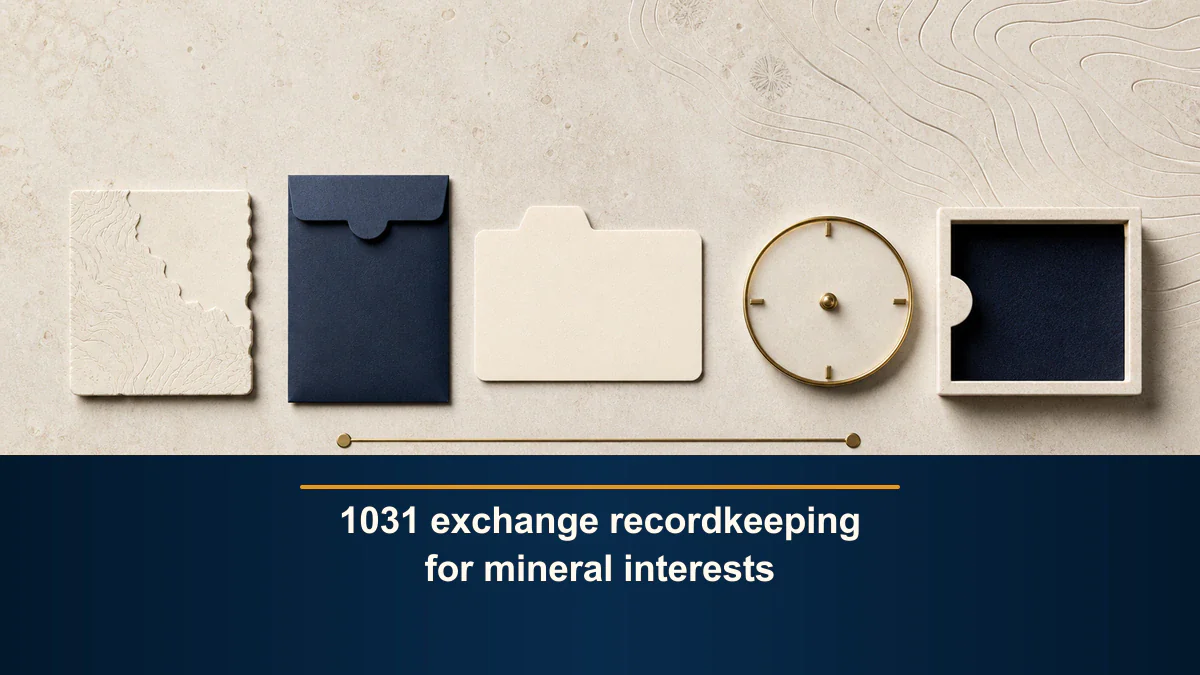 1031 exchange recordkeeping for mineral interests