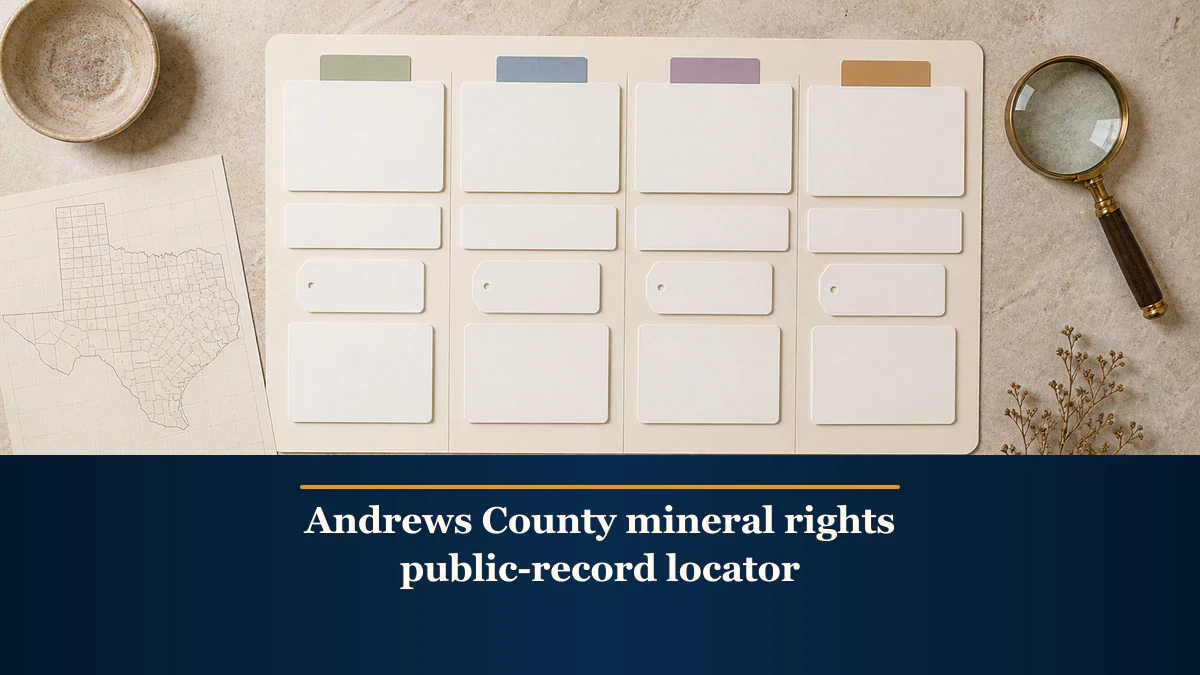 Andrews County mineral rights public-record locator