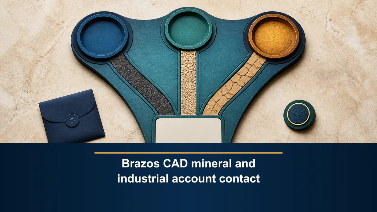 Brazos CAD mineral and industrial account contact