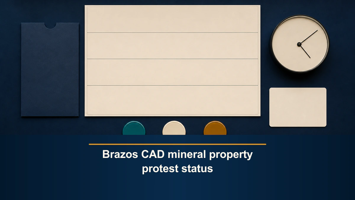 Brazos CAD mineral property protest status