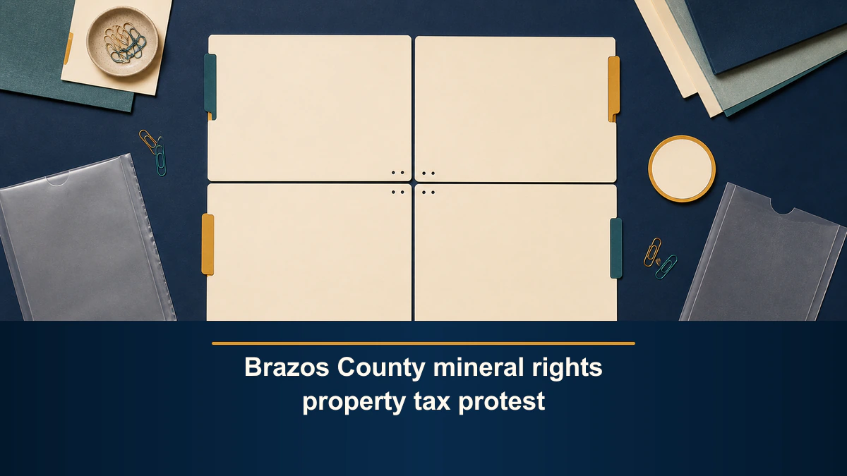 Brazos County mineral rights property tax protest