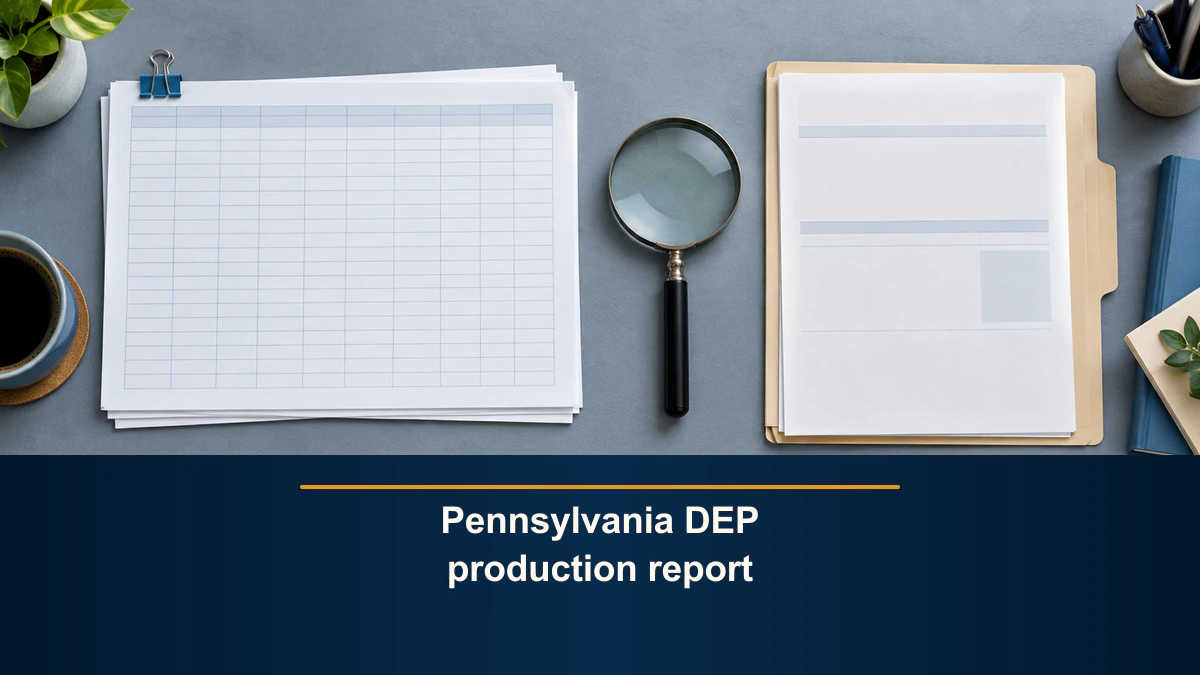 Pennsylvania DEP production report