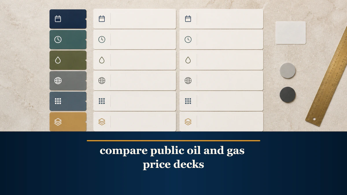 compare public oil and gas price decks