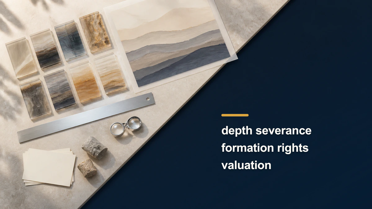 Distinct formation-mapping workspace labeled “depth severance formation rights valuation”.