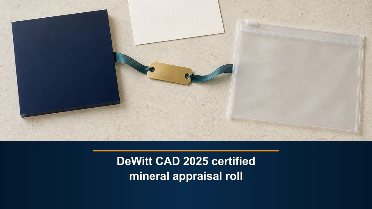 DeWitt CAD 2025 certified mineral appraisal roll