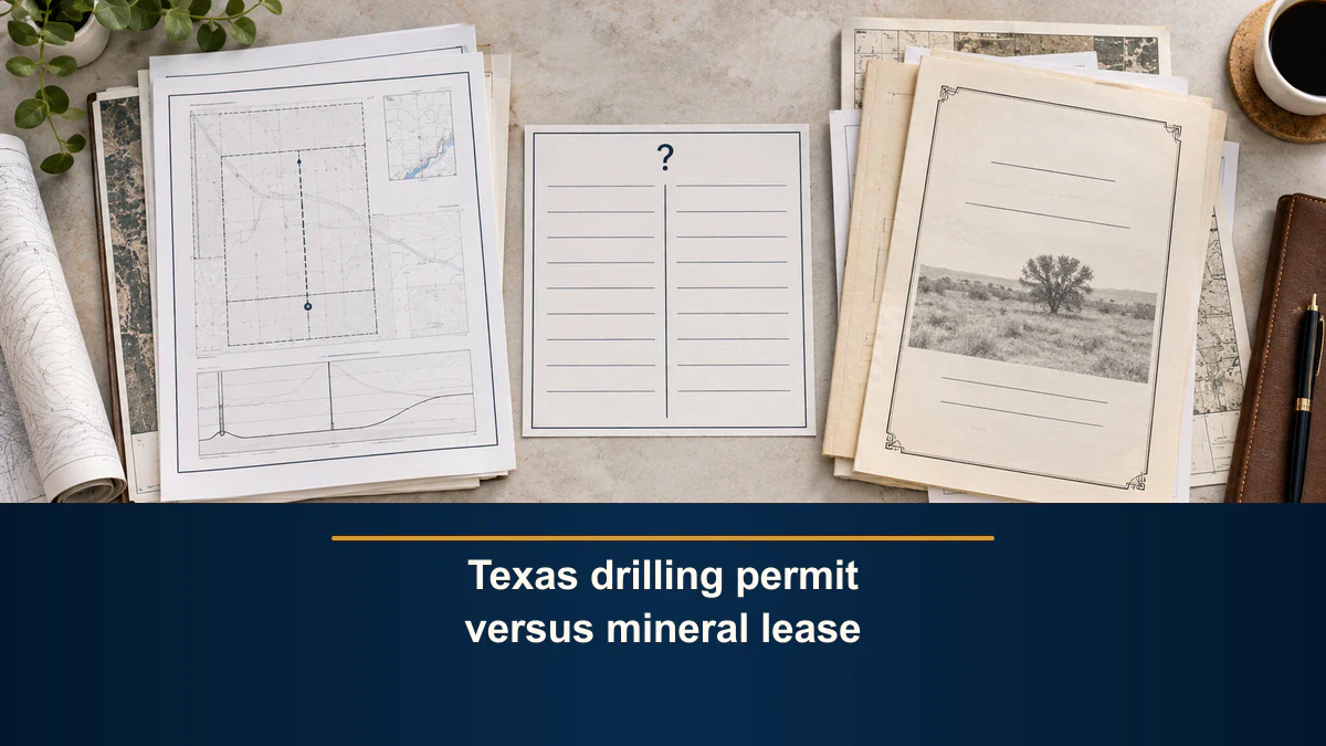 Texas drilling permit versus mineral lease