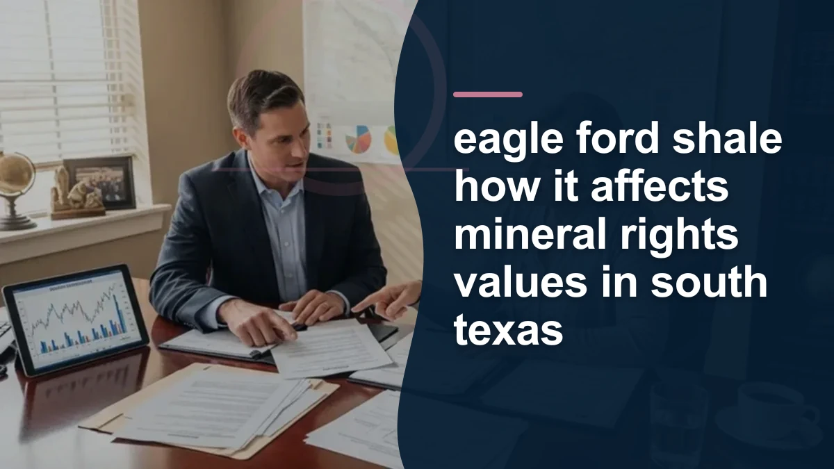Mineral-rights illustration highlighting “eagle ford shale how it affects mineral rights values in south texas”.